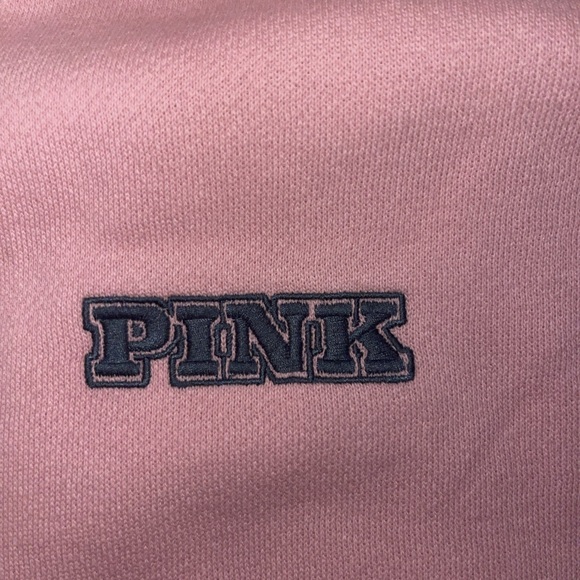 PINK Victoria's Secret Chalk Ross Full Zip Sweatshirt With Dog Embroidered Logo - Picture 6 of 7